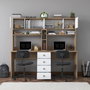 Hanah Home Escritorio de Estudio HA130 - 4017 Nogal y Blanco